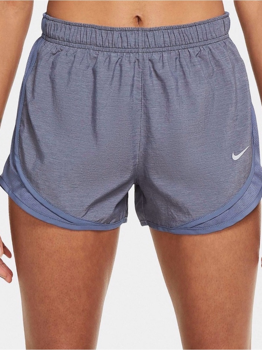 Nike Dri-Fit Tempo Running Shorts Women's Medium Gray Brief Lined